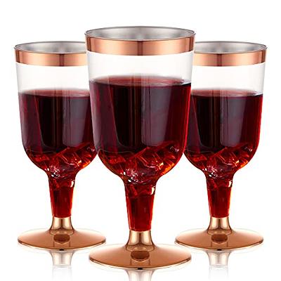 Disposable Plastic Wine Cups, 6 Per Pack - Disposable Party Cups