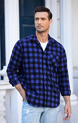 COOFANDY Mens Long Sleeve Button Up Plaid Shirts Regualr Fit Cotton Flannel  Shirt - Yahoo Shopping