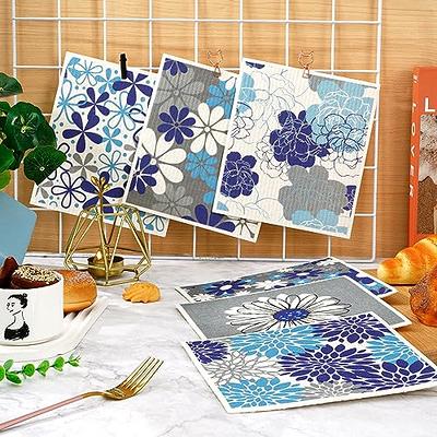 GEEORY Kitchen Towels for Spring Summer Decor,Daisy Dish Towels 18x26 Inch,  Ultra Absorbent Bar Drying Cloth Hand Towel,Kitchen Bathroom Party Home