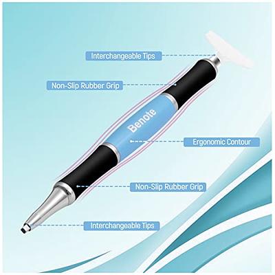 benote Ergonomic Diamond Art Painting Pen, Upgrade Diamond Art Pen with  Dual Rubber Metal Screw In