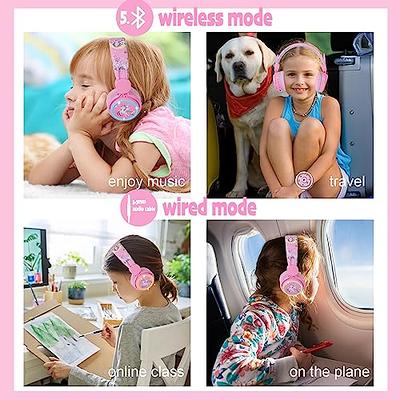 FLOKYU Kids Headphones Unicorn, Color Changing LED Light Wireless