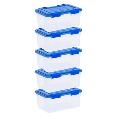 IRIS 60 Qt. Holiday Wing-Lid Storage Bin with Ornament Dividers in