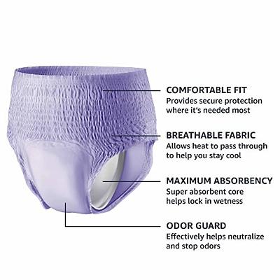 Always Discreet Adult Incontinence Underwear for Women and Postpartum  Underwear, S/M, Up to 100% Bladder Leak Protection, 32 CT
