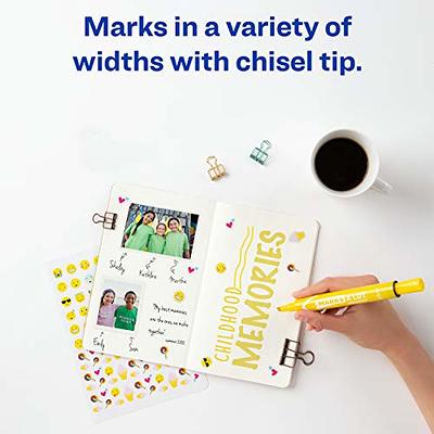 Marks-A-Lot Permanent Markers, Large Desk-Style Size, Chisel Tip