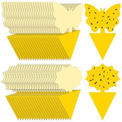 48 Pack Fruit Fly Traps for Indoors Gnat Killer Indoor Gnat Traps for House  Indoor, Yellow Sticky Traps, Fungus Gnat Trap Flies Bug Plant Trap