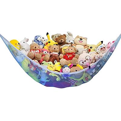 KOHUIJOO Stuffed Animal Storage, Stuffed Animal Holder, Over Door Hanging  Mesh Storage Organizer Net Bags for Stuffed Animals Baby Toy Plush Storage  for Nursery and Kids Room with Support Rods(Black) - Yahoo