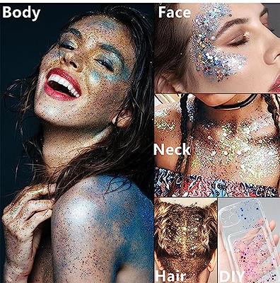 Go Ho White Pink and Blue Body Glitter Set,Singer Concerts Face Glitter Gel  Makeup,Holographic Long Lasting Chunky Sequins Glitters for Eye Lip Hair  Nails,Festival Rave Accessories - Yahoo Shopping