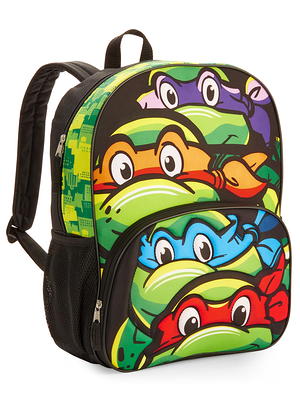 Bioworld Teenage Mutant Ninja Turtles Shell Backpack With Character Masks,  Green