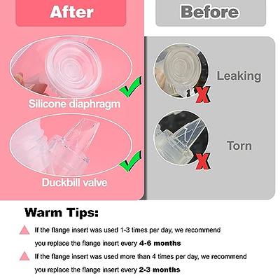  Silicone Flange 24mm, Compatible with Momcozy S12 pro/S9 pro /S9/S10/S12/Medela/Tsrete/Spectra/Bellababy etc 24mm Wearable Breast Pump  Parts,Electric Breast Pump Parts Replace (24mm) : Baby