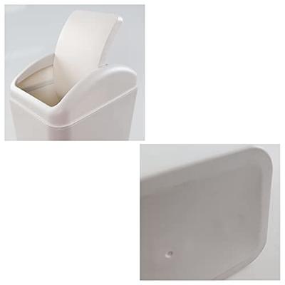 Vcansay 3.5 Gallons Swing Top Slim Garage Trash Can, White Plastic Swing Lid  Trash Can, 2 Pack - Yahoo Shopping