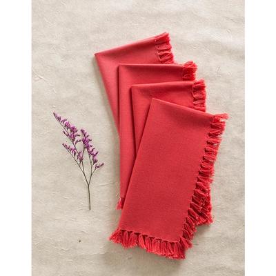 Fringed Cloth Napkins and Napkin Rings Pattern