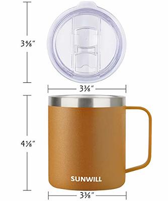 Stainless Steel Insulated Coffee Cup, THILY 12 oz Triple-Insulated Travel  Mug with Handle and Lid, Keep Coffee Cold, Powder Coated Travel Mug, Matte  Teal 