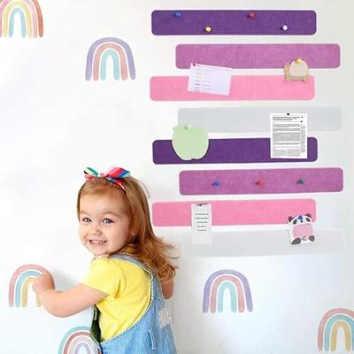 5Pcs Felt Bulletin Board Bar Strips, Self-Adhesive Cork Board