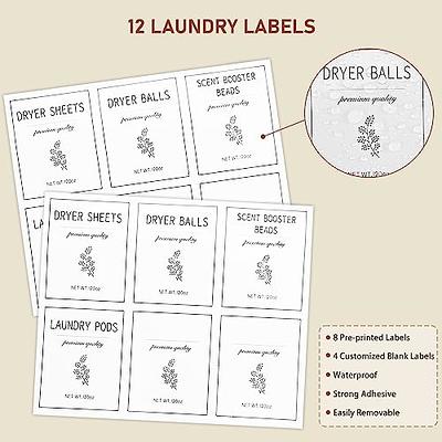 Laundry Pods Container with 1 Scoop & 12 Labels for Laundry Room  Organization and Storage, 2 Pack 120OZ Glass Laundry Containers for Laundry  Detergent