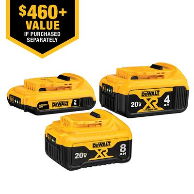 DEWALT V20 20 V 3 Pack 8 Amp Hour 4 Amp Hour Lithium ion Battery