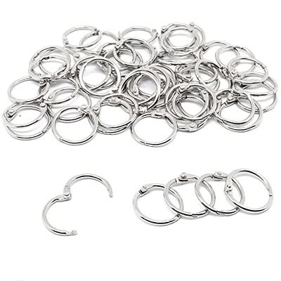 Loose Leaf Binder Rings 1-Inch(100 Pack) Office Book Rings Nickel Plated Steel Binder Rings Key Rings Metal Book Rings for School,Sliver