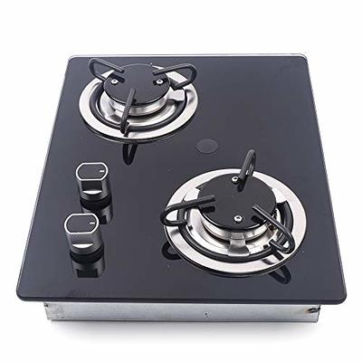 Propane Gas Range Stove 2 Burner rv camping Tempered Glass Cook