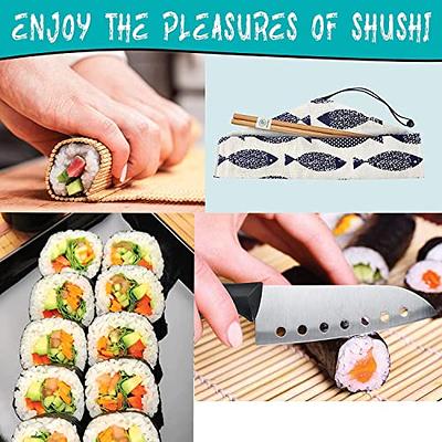 Sushi Making Kit, Sushi Roller Set, All in One Sushi Maker Kit, with Bamboo  Rolling Mat, Sushi Bazooka, Chopsticks Holders, Rice Paddle, Avocado