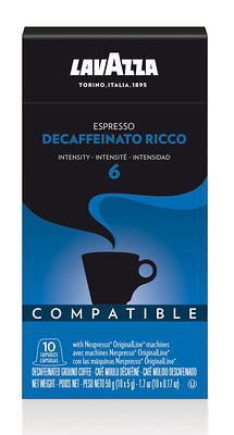 Lavazza Decaffeinato Ricco Espresso Dark Roast Capsules Com. with  Nespresso