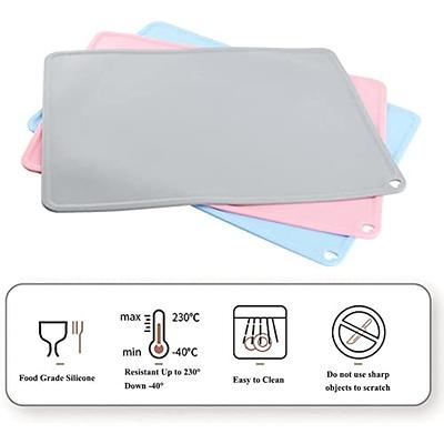 Gorilla Grip 100% Waterproof Raised Edge BPA Free Silicone Pet Feeding Mat,  Dog Cat Food Mats Contain Spills Protects Floors, Placemats for Cats and