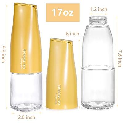 Modern Oil & Vinegar Refillable Glass Bottle Dispenser Gold Spout