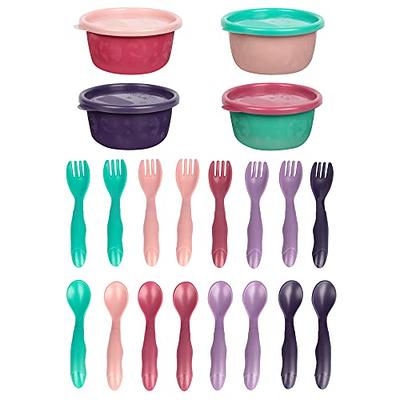 The First Years GreenGrown Reusable Toddler Snack Bowls with Lids - Pink -  4pk/8oz