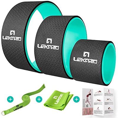 Reehut Yoga Wheel Set- 12.6” x 5” Strong Premium Back Roller, Yoga