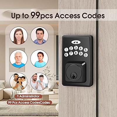  TEEHO TE002 Fingerprint Door Lock - Keyless Entry Door Lock  with Keypad - Electronic Keypad Deadbolt Lock - Smart Locks for Front Door  - Door Lock with Code - Easy Installation 