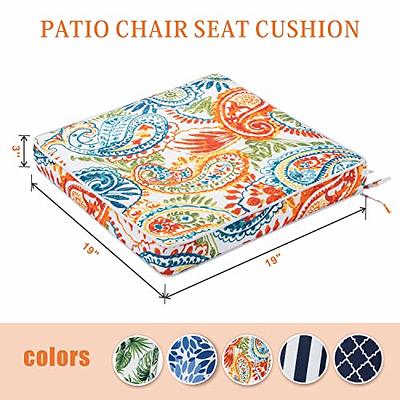 Yellow Outdoor High Back Patio Chair Deep Seat Cushions Pad Set of 2  Comfortable