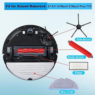 Replacement Kit For Roborock S7 S7 Plus S7 Maxv S7 Maxv Ultra Robot Vacuum  Cleaner,4 Filters,6 Side Brushes,4 Mop Cloths,1 Main Brushes