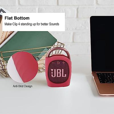 TXEsign Protective Silicone Stand Up Carrying Case for JBL Clip 3  Waterproof Portable Bluetooth Speaker (Black)