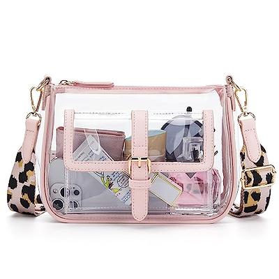  Missnine Clear Bag Stadium Approved PVC Crossbody Purse for Women  Transparent Shoulder Bag with Guitar Strap for Concert Sports : Sports &  Outdoors