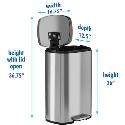 13.2 Gallon / 50 Liter SoftStep Step Pedal Trash Can