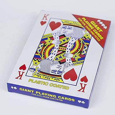 Large Face Plastic-Coated Playing Cards (Set of 12)