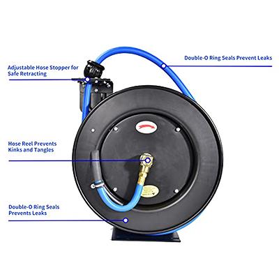 Aain® REEL4 Premium Air Hose Reel 1/2 in x 50 ft Wall Mount, Auto Rewind Retractable  Reel with Air Hose, 300 PSI Flexible Hybrid Hose - Yahoo Shopping