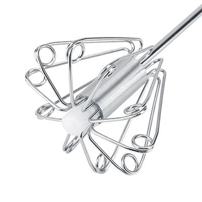 Manual Whisk Rotating Whisk, Stainless Steel Whisk Egg Beater Semi  automatic Kitchen Mixer, Hand Push Rotary Whisk Blender, Kitchen Egg Milk  Mixer Stirrer for Blending Whisking Beating Stirring - Yahoo Shopping