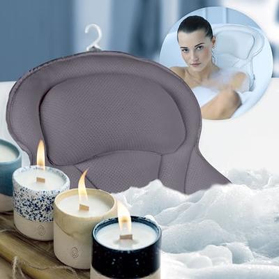 SelectSoma Bath Pillows for Tub Neck and Back Support - Bath Pillow for Bathtub - Bath Tub Pillow Headrest - Spa Pillow for Bathtub and Hot Tub - Bath