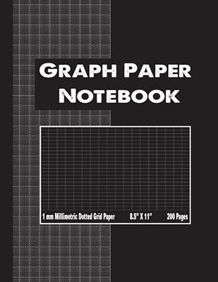 DOTTED PAPER: Dotted Notebook Paper Letter Size 8.5 X 11 | Bullet Dot Grid  Graphing Pad Journal With Page Numbers For Drawing & Note Taking (Black
