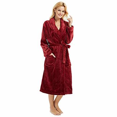 HEARTNICE Womens Cotton Robe, Soft Kimono Spa Knit Long Bathrobe  Lightweight Loungewear