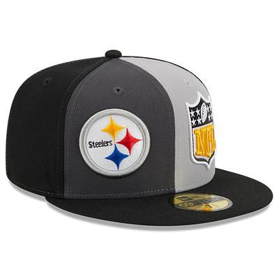 New Era White/Gray Pittsburgh Steelers 80th Anniversary Gold Undervisor 59FIFTY Fitted Hat