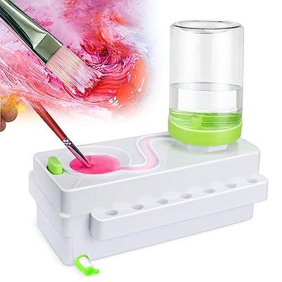  Paint Brush Cleaner Upgrade Painting Supplies, Paint Brush  Holder with Drain, Strengthen Water Recycling Brush Rinser, Paint Brush  Cleaner Tool for Acrylic, Watercolor and Water-Based Paints, Grey