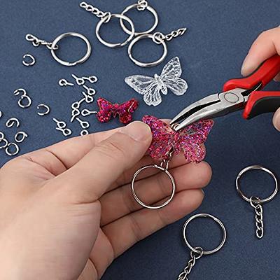 200Pcs Split Key Chain Rings with Chain Silver Key Ring and Open Jump Rings  Bulk for