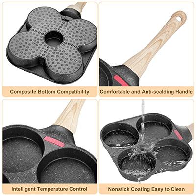 4-Cup Nonstick Egg Frying Pan With Lid, Fried Egg Pan, Omelette Pan, Mini  Pancake Pan For Stove Top Gas & Electric, Small Egg Skillet, Breakfast