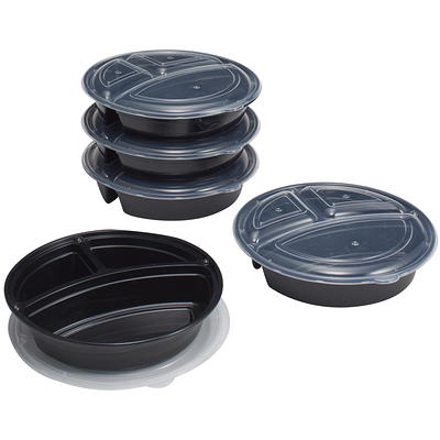 Mainstays 3-Compartment 1L Round Meal Prep Food Storage Container, 5 Pack -  Yahoo Shopping