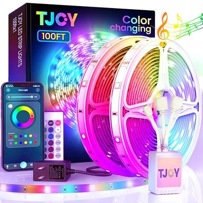 200ft Bluetooth Long LED Strip Lights, Music Sync LED Lights Strip, RGB  Color Changing LED Lights for Bedroom with Remote,Smart Phone APP Control,  Ceiling Living Room Decor (APP+Remote+Mic/2 Roll) - Yahoo Shopping