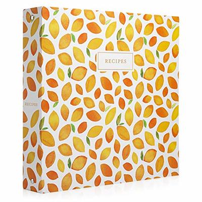 8.5 x 11 Waterproof Recipe Binder Holds 300 Recipes, Blank Recipe