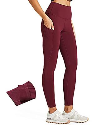 ZUTY Fleece Lined Leggings Women Water Resistant Thermal Warm Tights Hiking  Running Leggings with Pockets Plus Size Burgundy XXL - Yahoo Shopping