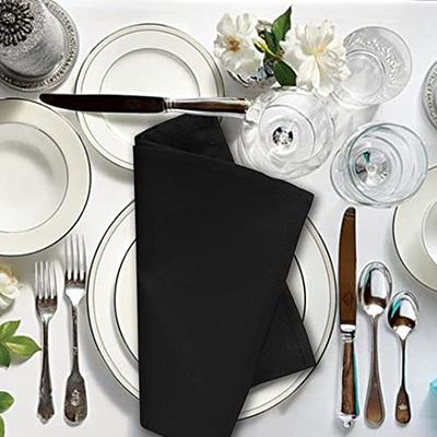 Avalon Kitchen Cloth Napkins Pack of 24 - Black Napkin 17x17