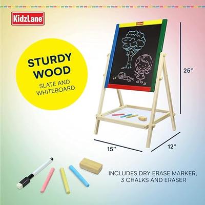 Kids Easel Wooden Art Easel Adjustable Standing Easel Double-Sided Drawing  Easel with Paper Roll Magnetic Chalkboard & Whiteboard for Kids Toddlers  Birthday Holiday Gifts. : : Toys