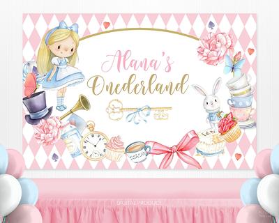 ALICE IN WONDERLAND Printable Signs, Instant Download, Onederland